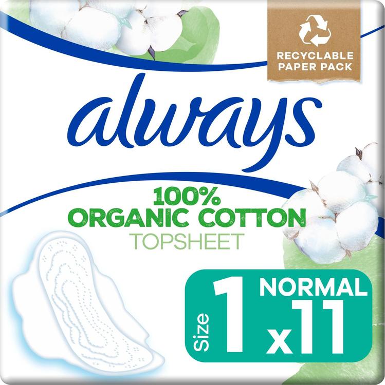 Always Cotton Protection Normal S1 siivekkeillä 11kpl terveysside