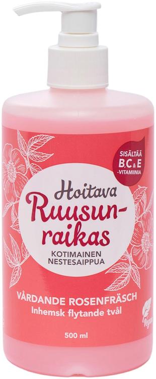 LifeHair Hoitava kotimainen nestesaippua Ruusunraikas  500 ml