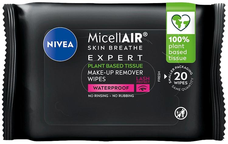 NIVEA 20kpl MicellAIR Expert Waterproof Make-up Removing Wipes -meikinpuhdistusliinat