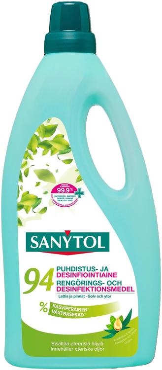 Sanytol 1l Puhdistus- ja desinfiointiaine Lattia ja pinnat, 94% kasviperäiset ainesosat