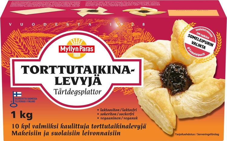 Myllyn Paras Torttutaikinalevyjä 1 kg pakaste