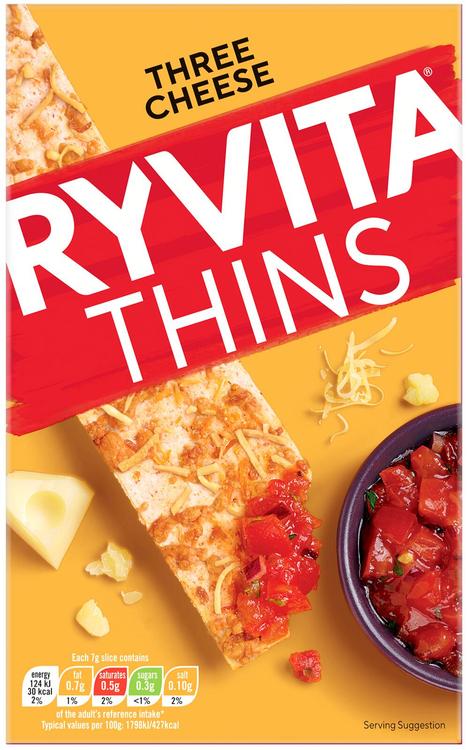 Ryvita Kolme juustoa ohut keksi 125g
