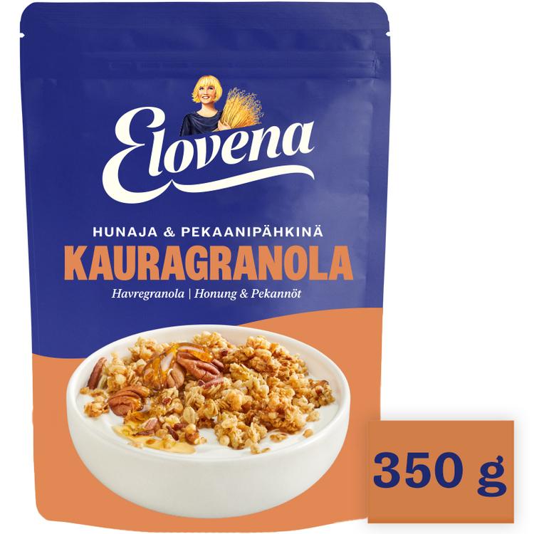 Elovena 350g hunaja&pekaanipähkinä kauragranola