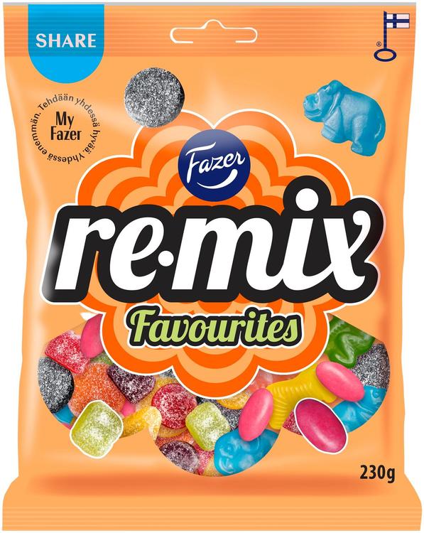 Fazer Remix Favourites karkkipussi 230g