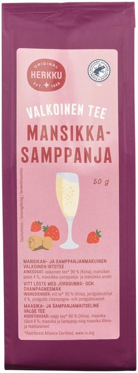 Herkku valkoinen tee mansikka-samppanja 50 g