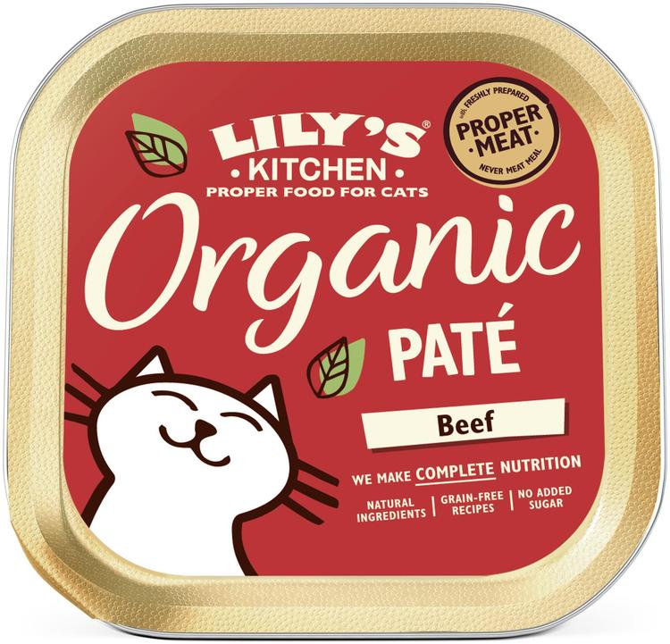 Lily's Kitchen 85g Organic Paté nautaa luomukissanruoka