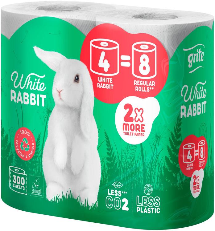 Grite wc-paper 4rll white rabbit