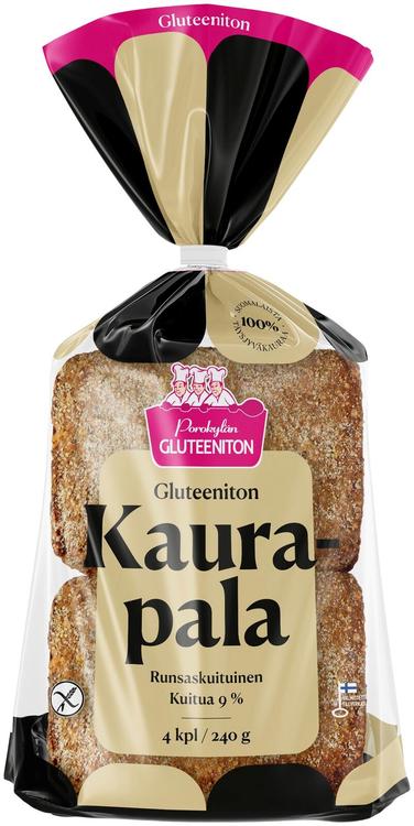 Porokylän Kaurapala 4 kpl / 240 g gluteeniton kaurapalaleipä