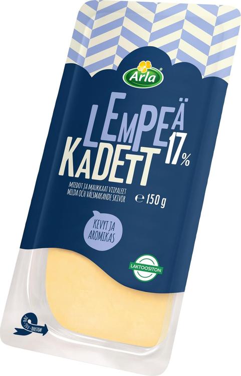 Arla Tolkuttomat Juustot Lempeä Kadett 17% viipale 150 g