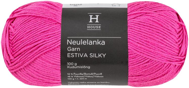 House lanka bambuviskoosi-puuvillasekoite Estiva Silky 100 g Fuchsia red 12927