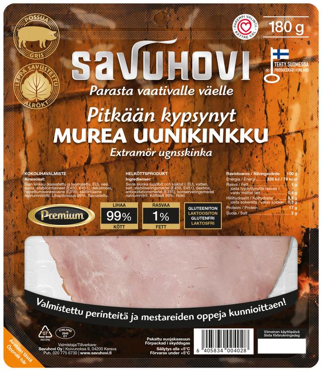 Savuhovi Pitkään Kypsynyt Murea Uunikinkku 180g