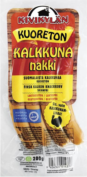 Kivikylän Kuoreton Kalkkunanakki 200 g