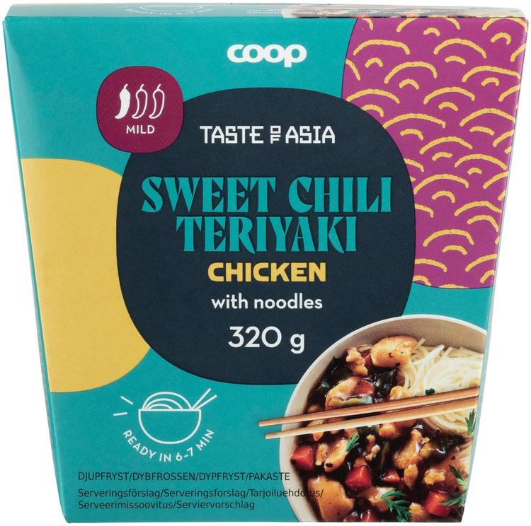 Coop Taste of Asia Sweet Chili Teriyaki Chicken ateria 320 g pakaste