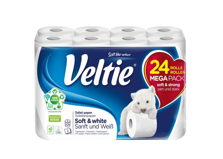 VELTIE 24RL WC-PAPERI PURE & SOFT 3KRS