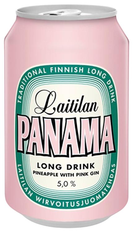 Laitilan Panama Pink Pineapple 5,0% 0,33L ginipohjainen ananaksenmakuinen long drink