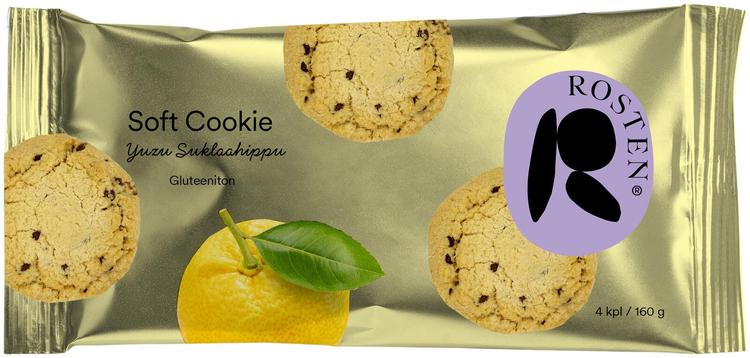 Rosten Gluteeniton Soft Cookie Yuzu-suklaahippu 160 g