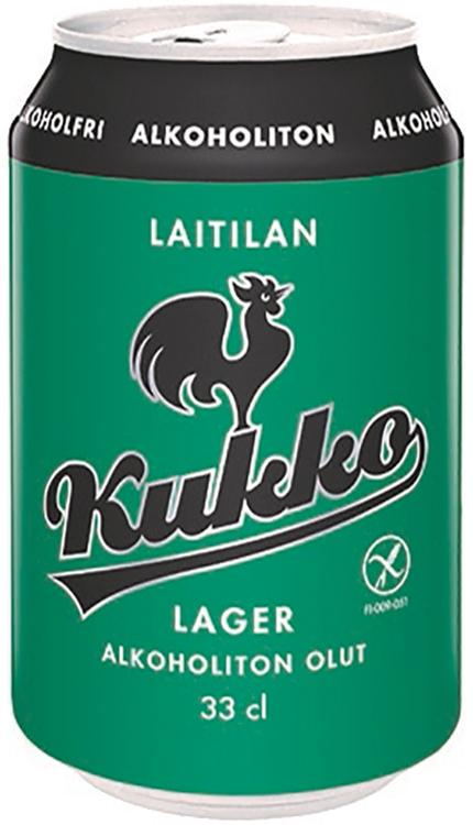 Laitilan Kukko Lager Alkoholiton 0,33L olut