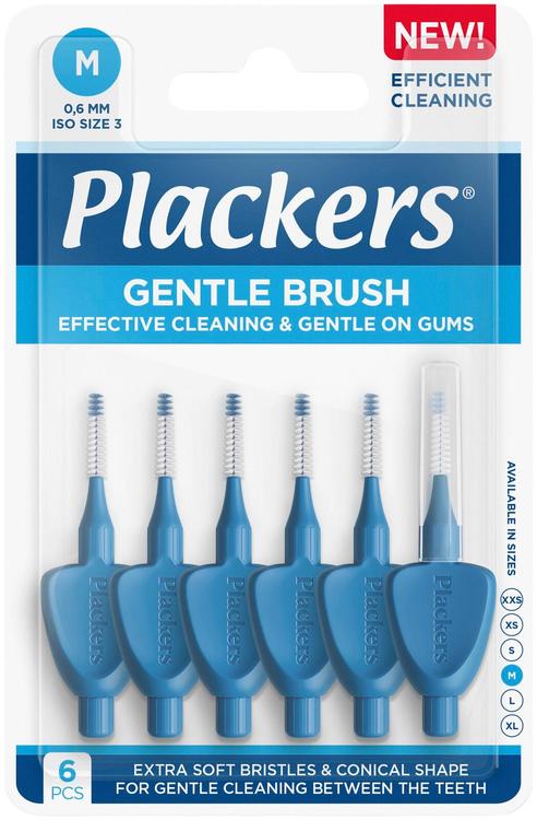 Plackers Gentle Brush Hammasväliharja M 0,6mm 6 kpl