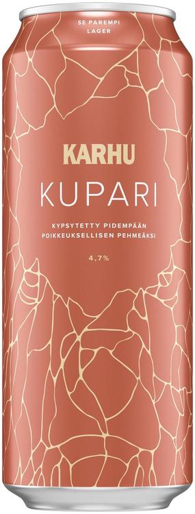 Karhu Kupari Lager olut 4,7 % tölkki 0,5 L