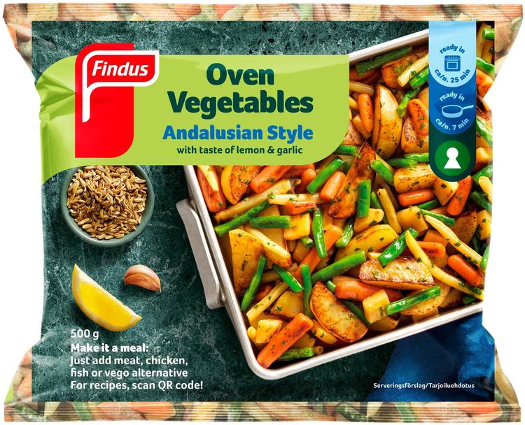 Findus Oven Vegetables - Andalusian Style 500g, pakaste