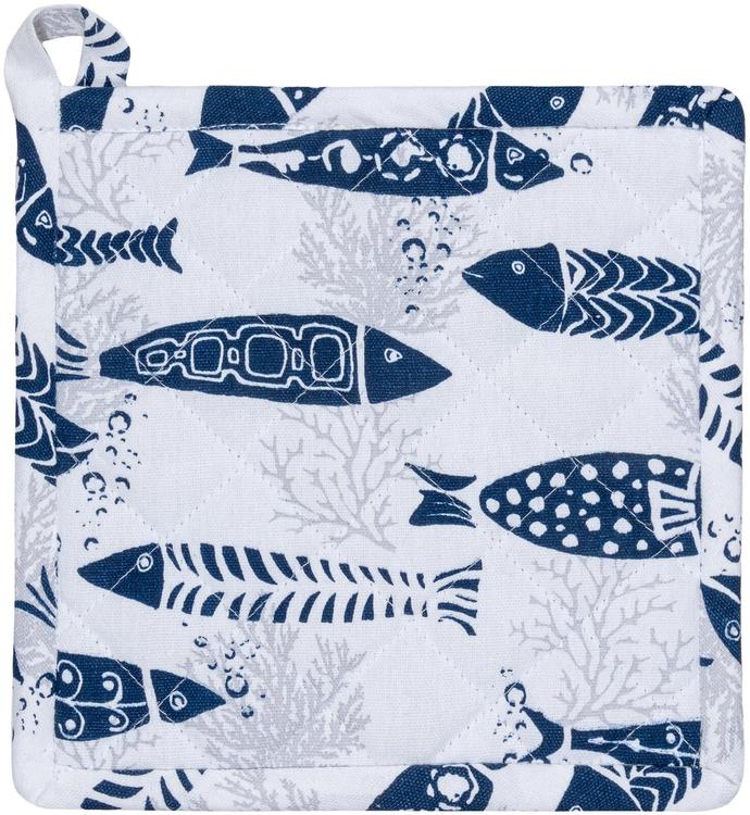 House patalappu Fishes 22x22cm sininen/valkoinen