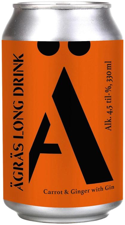 Ägräs Long Drink Carrot Ginger with gin 4,5% 33cl tölkki