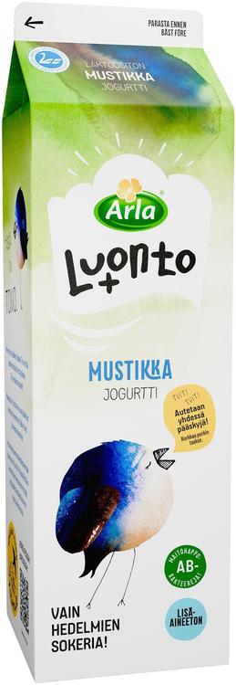 Arla Luonto+ AB mustikka laktoositon jogurtti 1 kg