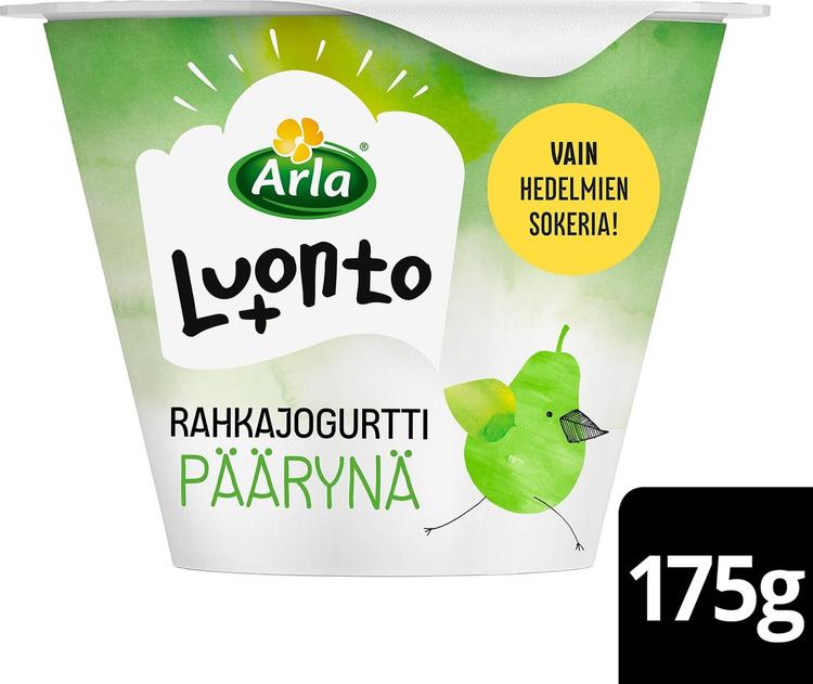 Arla Luonto+ päärynärahkajogurtti 175 g laktoositon