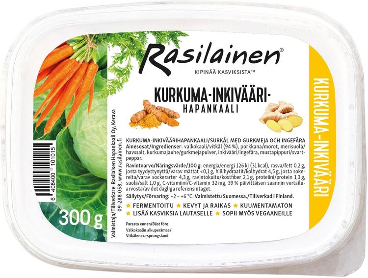 Rasilainen Kurkuma-inkiväärihapankaali