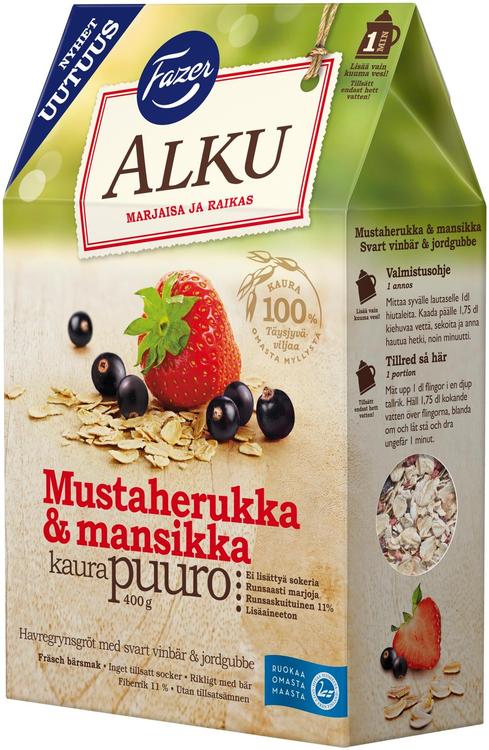 Fazer Alku Mustaherukka & mansikka pikakaurapuuro 400 g