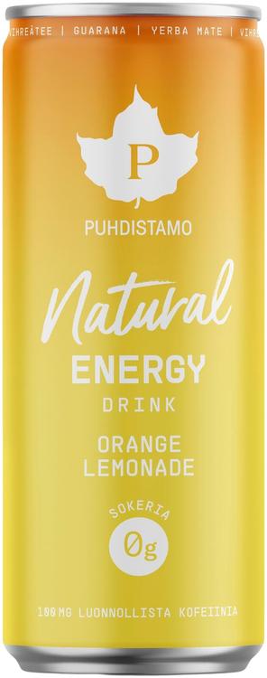 Puhdistamo Natural Energy Drink Orange Lemonade 330 ml