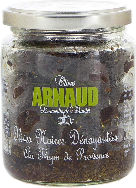 Olives Arnaud Musta Timjamioliivi 130g