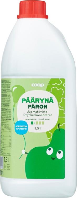 Coop päärynäjuomatiiviste sokeriton 1+3 1,5l