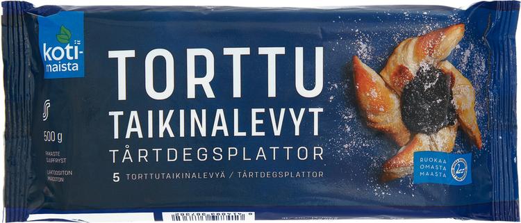 Kotimaista torttutaikinalevyt 500 g pakaste