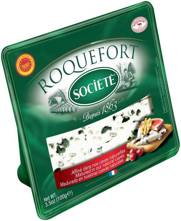 Société Roquefort sinihomejuusto DOP 100g