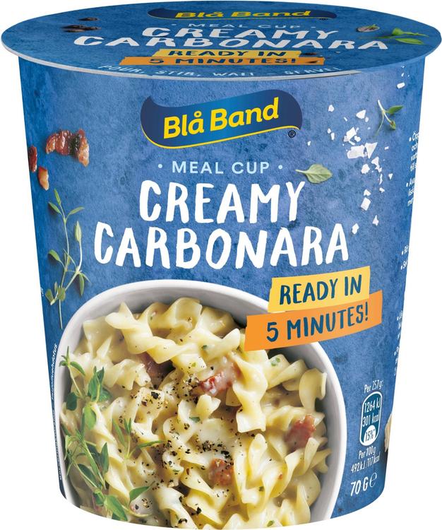 Blå Band Meal Cup Creamy Carbonara Carbonara-Pasta-ateria 70g