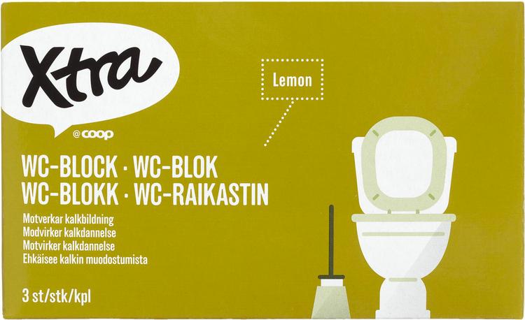 Xtra wc-raikastin lemon 3kpl