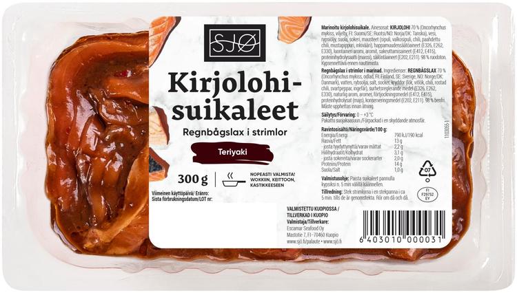 SJØ kirjolohisuikale teriyaki 300g