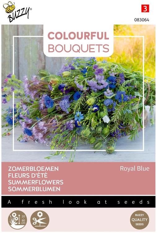 Colorful Bouquets Royal Blue lõikelilled sinistes toonides