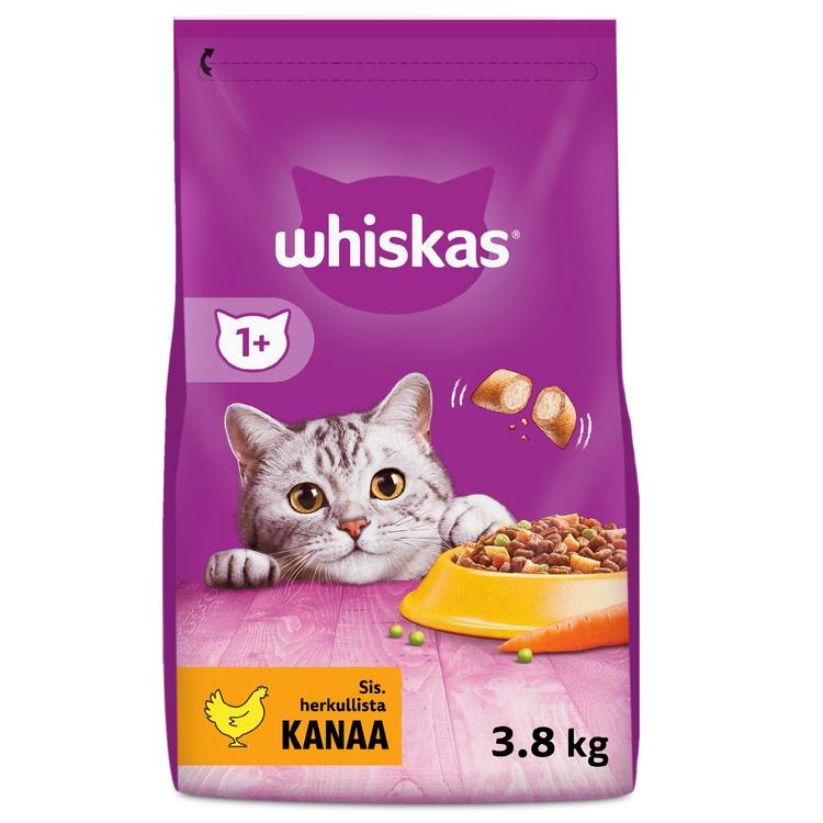 Whiskas 1+ sis. Kanaa (3,8 kg)