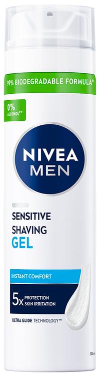 NIVEA MEN 200ml Sensitive Shaving Gel -parranajogeeli