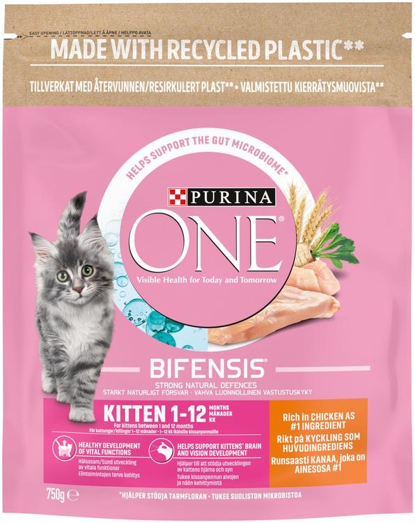 Purina One 750g Kitten Kanaa ja vehnää kissanruoka