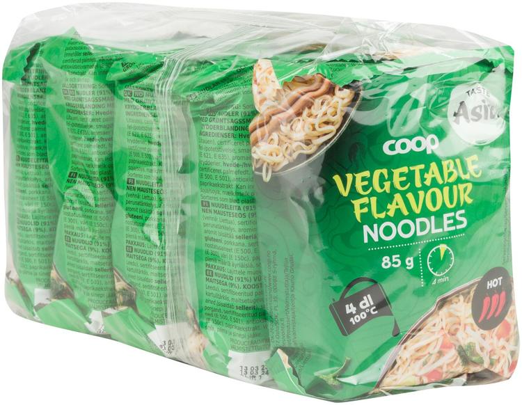 Coop Asia vihanneksenmakuinen nuudeli 5 x 85 g