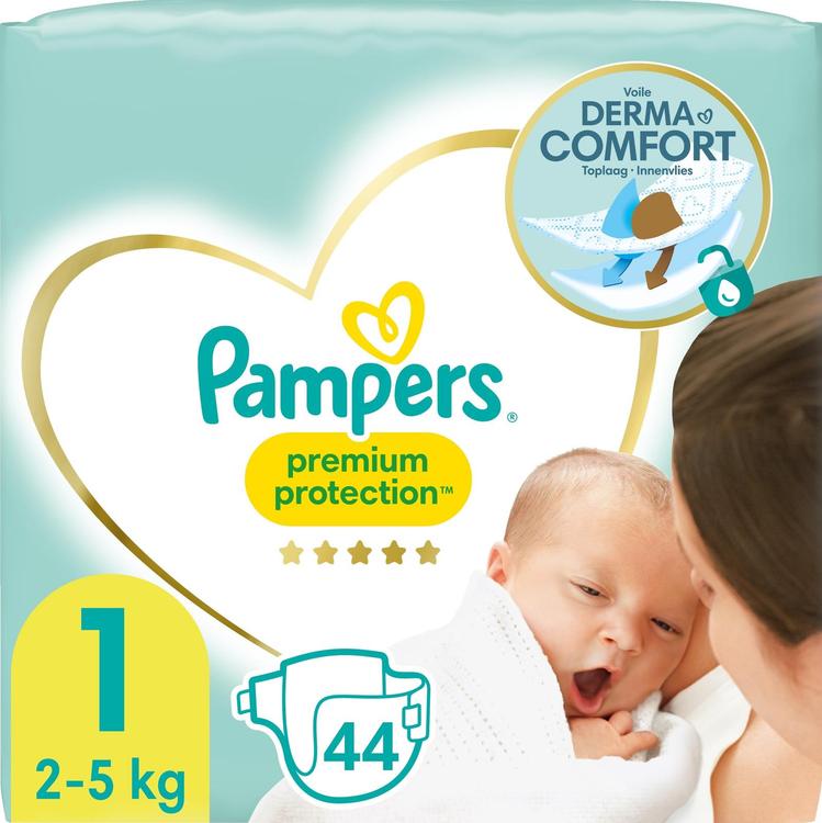 Pampers 44kpl Premium Protection S1 2-5kg vaippa