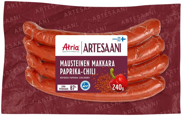 Atria Artesaani Mausteinen Paprika-Chili Makkara 240g