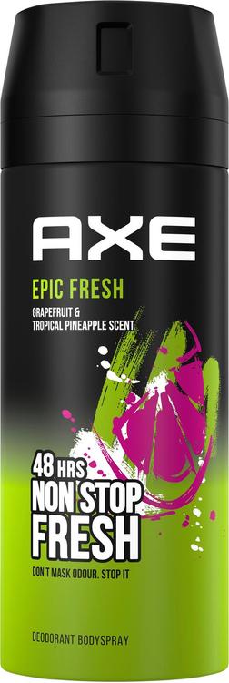 Axe kehasprei EPIC FRESH greibi ja troopilise ananassi lõhna kooslusega 150ml