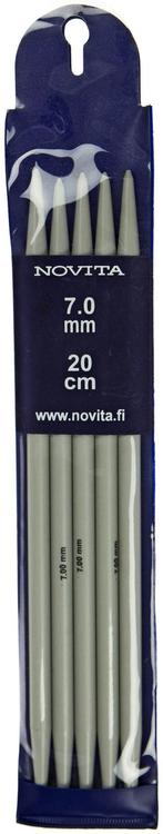 Novita Sukkapuikot 20cm - 7 mm harmaa