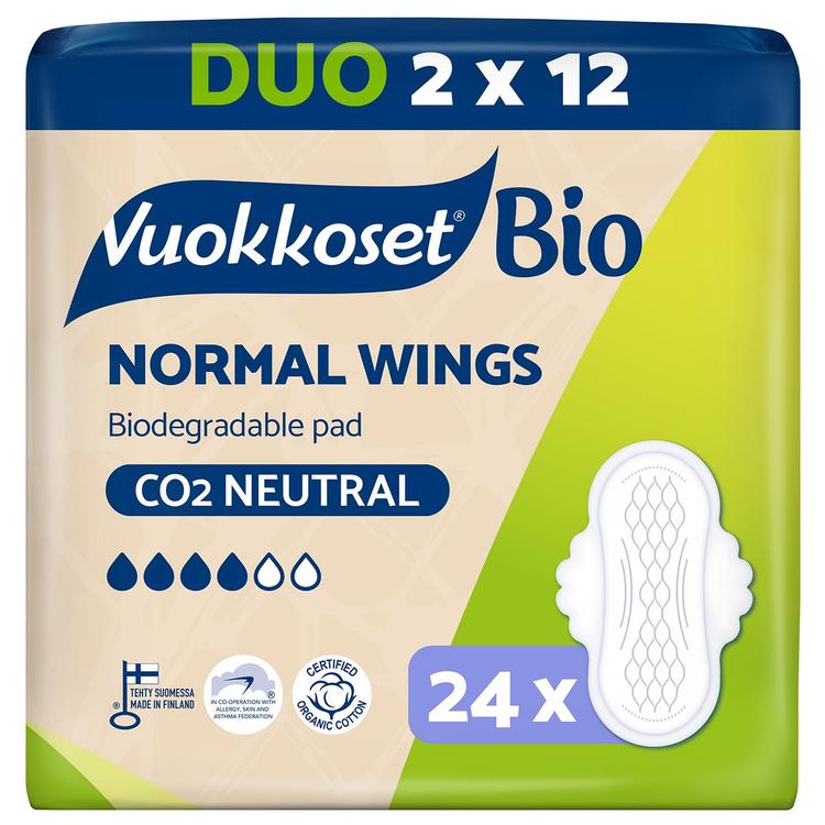 Vuokkoset Bio 2x12 kpl Normal Wings ohutside