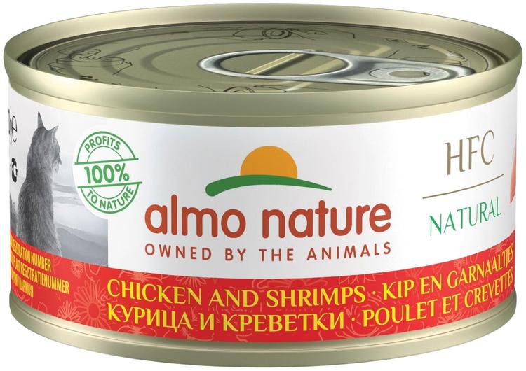 Almo Nature HFC Natural kana & katkarapu kissan täydennysravinto 70 g