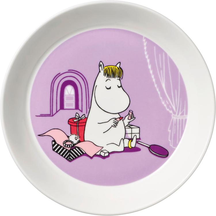 Moomin Arabia Muumi Lautanen Niiskuneiti 19 cm liila